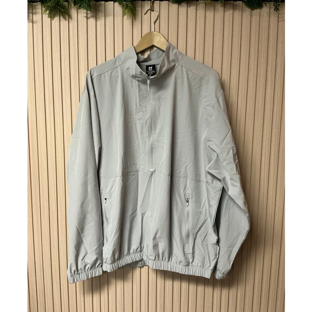 Member's Mark Unisex Active Stretch Half Zip Pullover Gray Mock Neck Size XL